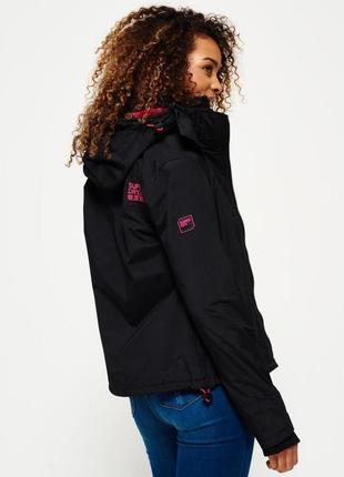 Стильна куртка чорного кольору superdry original windcheater upgrade4 фото