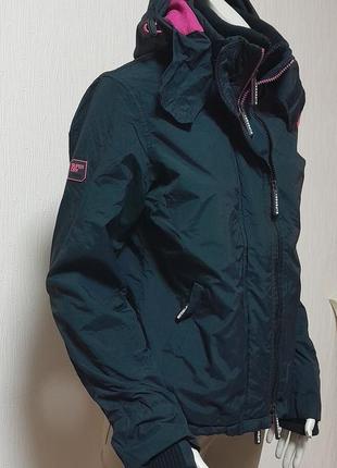 Стильна куртка чорного кольору superdry original windcheater upgrade8 фото