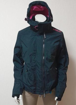 Стильна куртка чорного кольору superdry original windcheater upgrade5 фото