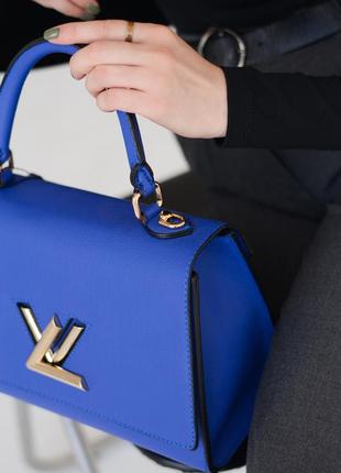 Шикарная женская сумка louis vuitton  брендована в синем цвете, нарядная луи виттон, турция скидка3 фото