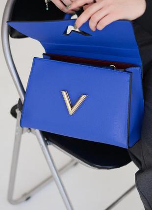 Шикарна жіноча сумка louis vuitton брендована в синьому кольорі, ошатна луї віттон, туреччина знижка4 фото