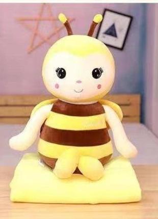 Іграшка подушка плед 3 в 1 бджілка2 фото