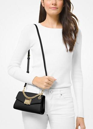 Сумка кросс боди michael kors outlet lita small leather crossbody bag оригинал4 фото