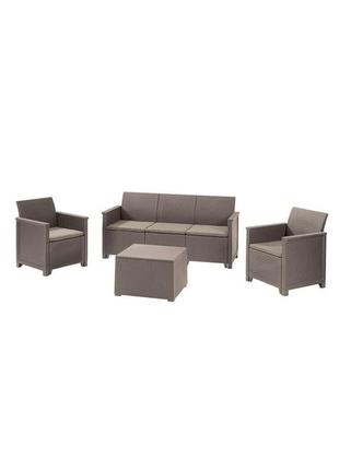 Комплект садових меблів keter emma 3 seater set, стіл-скриня, ...