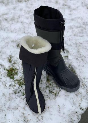 Чоловічі зимові чоботи oscar камуфляж на полювання чи рибалку7 фото