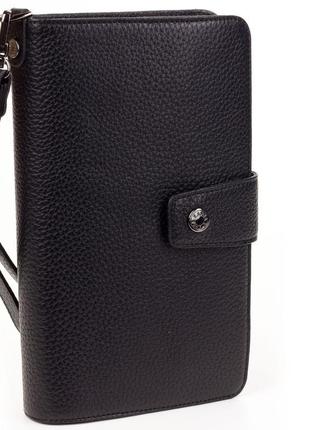 Чоловічий шкіряний гаманець клатч karya 0891-45 чорний