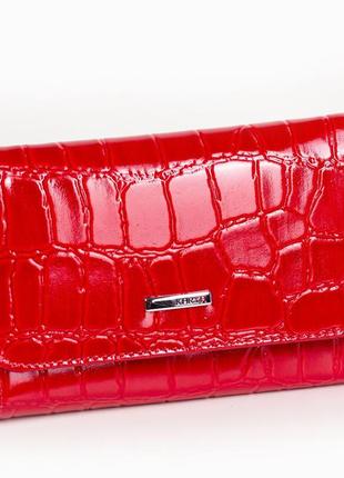 Жіночий гаманець шкіряний лаковий karya 2003-08 червоний