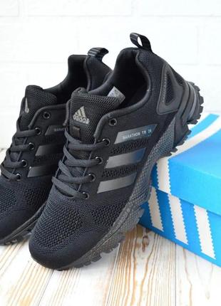 Мужские черные кроссовки adidas адидас