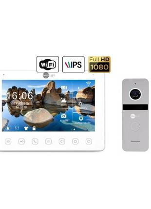 Комплект відеодомофона neolight neokit hd+ wifi silver