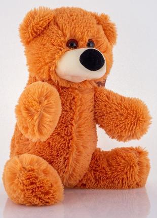 М'яка іграшка ведмедик бублик 55 см медовий2 фото
