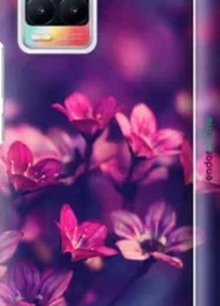 Чохол на realme 8 пурпурні квіти "2719c-2303-1852"