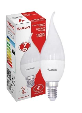 Led лампа vargo c37 7w e14 665lm 4000k (v-115677)