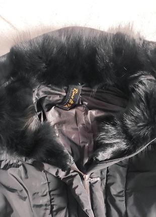 Куртка пальто с мехом и капюшоном rino pelle luxury collection 46 р италия4 фото