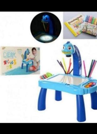 Детский стол проектор для рисования с подсветкой для мальчика