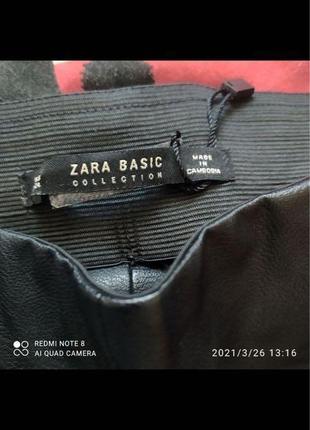 Шкіряні штани від zara basic3 фото