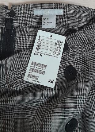 Шикарна мідіспідниця олівець у сіро-чорна смужка h&amp;m made in bangladesh з биркою9 фото