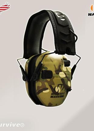 Комплект активні тактичні навушники walker`s razor slim мультикам