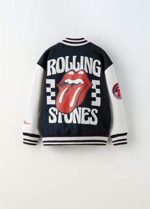 Бомбер rolling stones zara куртка вітровка xs s5 фото