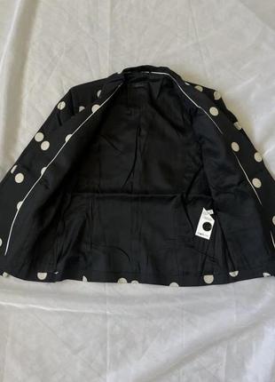 Костюм черный пиджак с платьем vogue peek cloppenburg в горох, новый6 фото