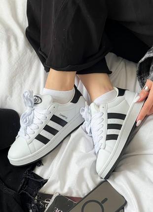 Кросівки adidas campus white leather7 фото