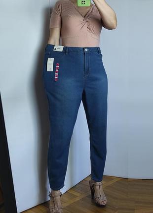 Фирменные летние джинсы скини высокая посадка стрейтч matalan8 фото