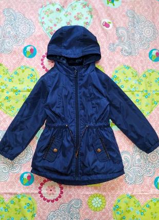 Фирменная, стильная куртка,парка на мягком подкладке для девочки 5-6 лет-gemo