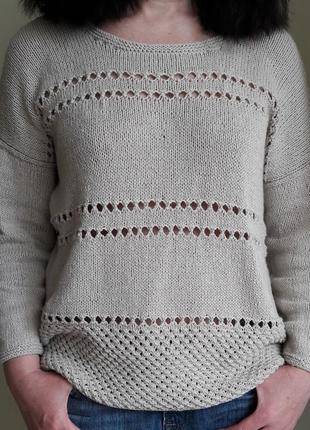 Льняной свитер5 фото
