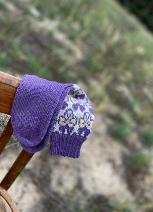 В'язані вовняні шкарпетки #wildflovers1 фото