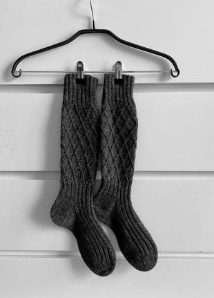 Вовняні шкарпетки з визерунком ромби4 фото