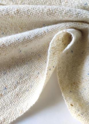 Тканий твідовий шарф молочного кольору2 фото