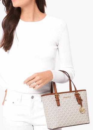 Сумка michael kors jet set travel xs cryl conv tz tote vanilla оригінал2 фото