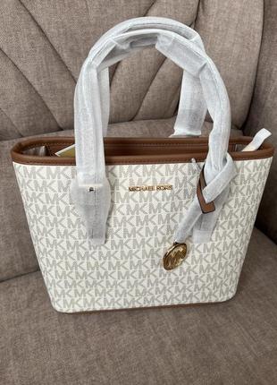 Сумка michael kors jet set travel xs cryl conv tz tote vanilla оригінал4 фото