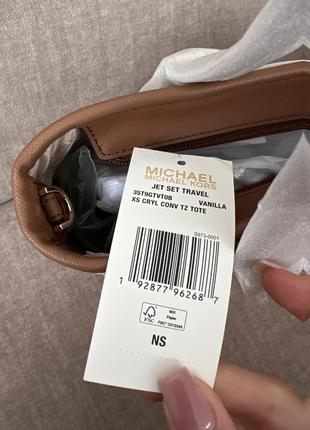 Сумка michael kors jet set travel xs cryl conv tz tote vanilla оригінал5 фото