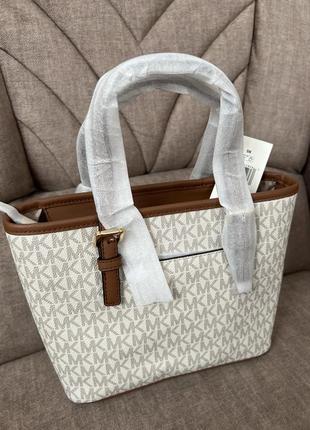 Сумка michael kors jet set travel xs cryl conv tz tote vanilla оригінал6 фото