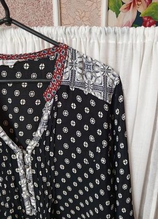 Чудова комбінована блуза в красивий принт george.3 фото