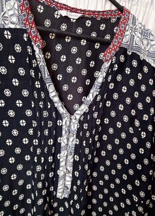 Чудова комбінована блуза в красивий принт george.6 фото