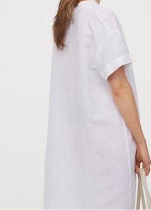 Белое платье платье белое льняное платье h&amp;m3 фото