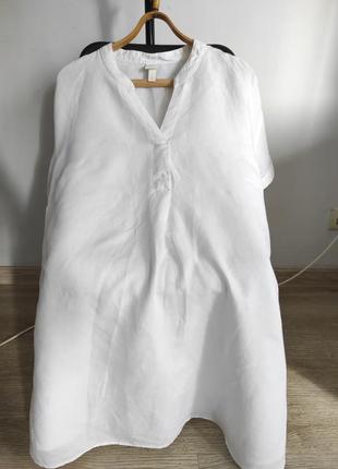 Белое платье платье белое льняное платье h&amp;m4 фото