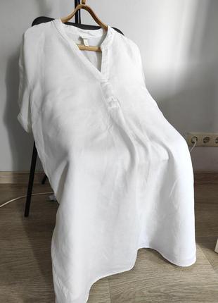 Белое платье платье белое льняное платье h&amp;m5 фото