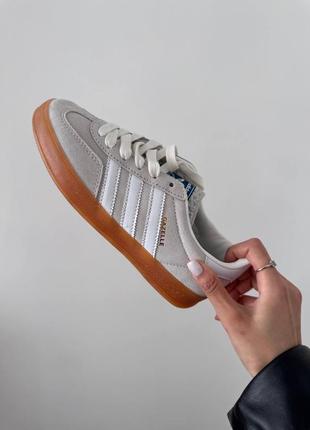 Кроссовки adidas gazelle «&nbsp;light grey / gum&nbsp;» premium7 фото