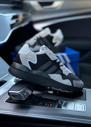 Чоловічі кросівки adidas nite jogger black gray2 фото