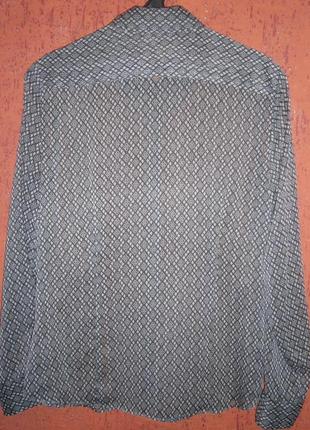 Распродажа 2+1 легкая блуза, ромбики, длинный рукав, шифон регулар-фит2 фото