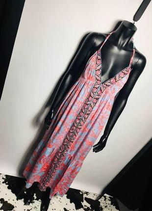 Новое цветочное пляжное платье макси marks & spencer вискоза4 фото