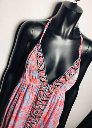 Новое цветочное пляжное платье макси marks & spencer вискоза7 фото