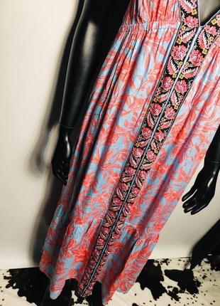 Новое цветочное пляжное платье макси marks & spencer вискоза9 фото