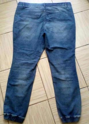 Сині джинсові штани джоггери жіночі2 фото