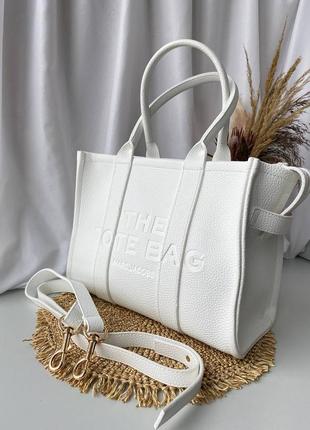 Женская сумка tote bag white7 фото