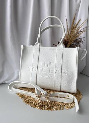 Женская сумочка marc jacobs tote bag white