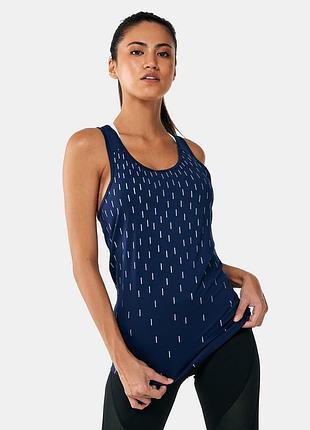 Стильна синя жіноча тонка еластична спортивна майка nike dri fit m оригінал