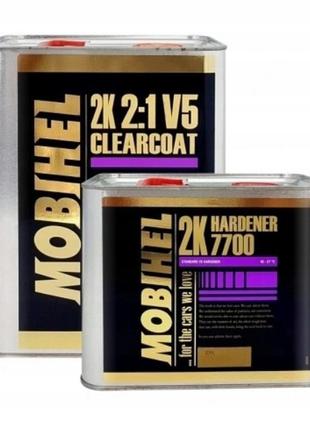 Акриловий лак mobihel 2k 2:1 v5 5л + затверджувач mobihel 7700...